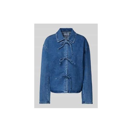 Kurtka jeansowa z wiązaniem model ‘MARA’ ze sklepu Peek&Cloppenburg  w kategorii Kurtki damskie - zdjęcie 177860179