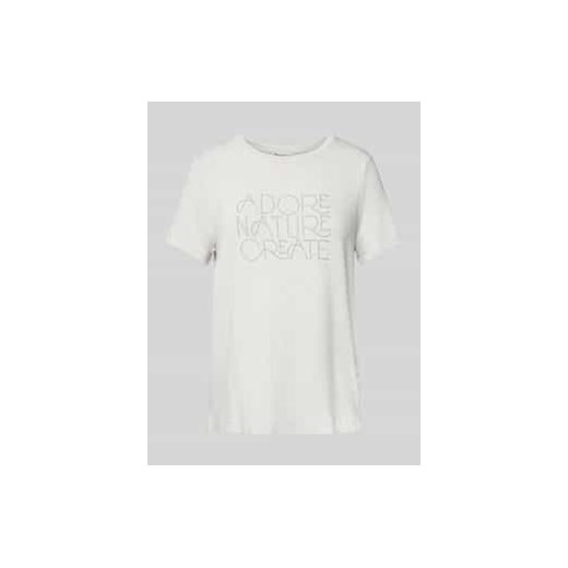 T-shirt zdobiony kamieniami ze sklepu Peek&Cloppenburg  w kategorii Bluzki damskie - zdjęcie 177860255