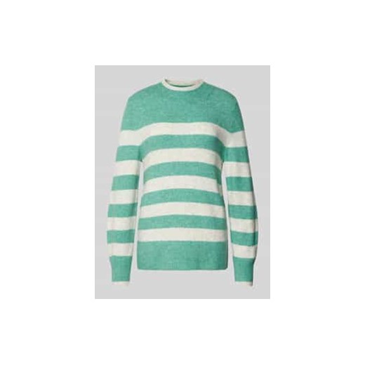 Sweter z dzianiny o kroju regular fit z półgolfem i wzorem w paski ze sklepu Peek&Cloppenburg  w kategorii Swetry damskie - zdjęcie 177860266