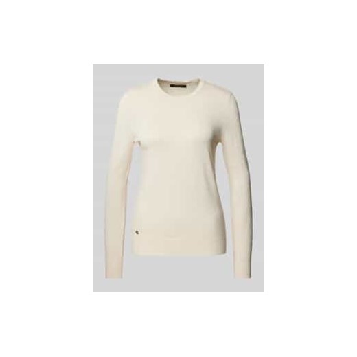 Sweter z dzianiny z prążkowanym,okrągłym dekoltem model ‘SHAVONNE’ ze sklepu Peek&Cloppenburg  w kategorii Swetry damskie - zdjęcie 177860286
