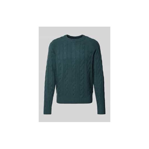 Sweter z dzianiny z prążkowanymi wykończeniami model ‘TILOALF’ ze sklepu Peek&Cloppenburg  w kategorii Swetry męskie - zdjęcie 177860309
