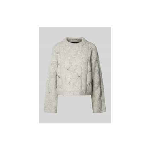 Sweter z dzianiny o kroju relaxed fit z dodatkiem wełny model ‘LINA’ ze sklepu Peek&Cloppenburg  w kategorii Swetry damskie - zdjęcie 177860506