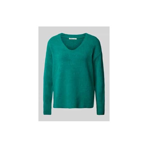 Sweter z dzianiny o kroju relaxed fit z dekoltem w serek ze sklepu Peek&Cloppenburg  w kategorii Swetry damskie - zdjęcie 177860569