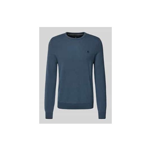Sweter z dzianiny z wyhaftowanym logo ze sklepu Peek&Cloppenburg  w kategorii Swetry męskie - zdjęcie 177860817