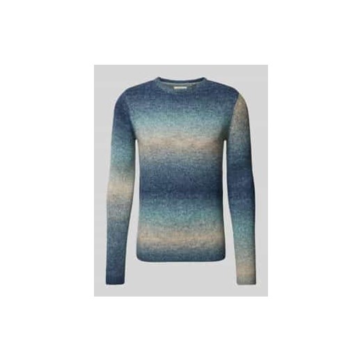 Sweter z dzianiny z prążkowanymi wykończeniami ze sklepu Peek&Cloppenburg  w kategorii Swetry męskie - zdjęcie 177860908