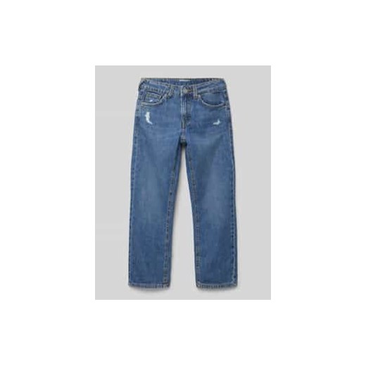 Jeansy o kroju straight fit z niskim stanem z czystej bawełny ze sklepu Peek&Cloppenburg  w kategorii Spodnie chłopięce - zdjęcie 177861175