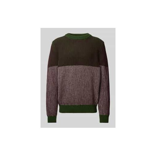 Sweter z dzianiny z okrągłym dekoltem ze sklepu Peek&Cloppenburg  w kategorii Swetry męskie - zdjęcie 177861368