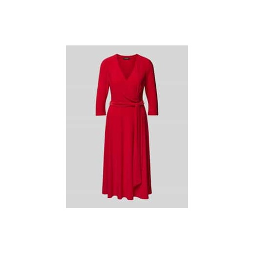 Sukienka midi z wiązanym paskiem model ‘CARLYNA’ ze sklepu Peek&Cloppenburg  w kategorii Sukienki - zdjęcie 177861475