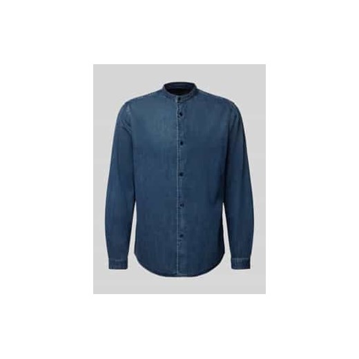 Koszula jeansowa o kroju regular fit ze stójką ze sklepu Peek&Cloppenburg  w kategorii Koszule męskie - zdjęcie 177861559
