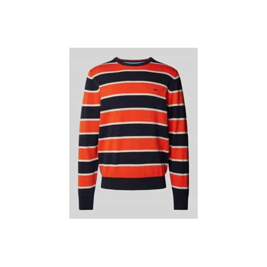 Sweter z dzianiny z okrągłym dekoltem ze sklepu Peek&Cloppenburg  w kategorii Swetry męskie - zdjęcie 177861877