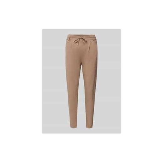 Spodnie o kroju slim fit z zakładkami w pasie i tunelem model ‘POPTRASH LIFE EASY’ ze sklepu Peek&Cloppenburg  w kategorii Spodnie damskie - zdjęcie 177861917