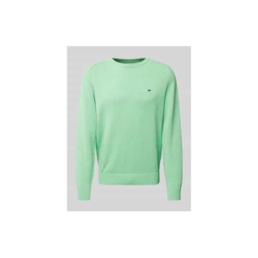 Sweter z dzianiny z wyhaftowanym logo ze sklepu Peek&Cloppenburg  w kategorii Swetry męskie - zdjęcie 177861967