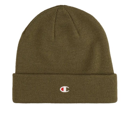 Czapka Champion C Logo 806065-GS573 - zielona ze sklepu streetstyle24.pl w kategorii Czapki zimowe męskie - zdjęcie 177862228