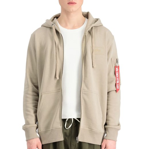 Bluza Alpha Industries Back Print Zip Hoodie 128342679 - beżowa ze sklepu streetstyle24.pl w kategorii Bluzy męskie - zdjęcie 177862275