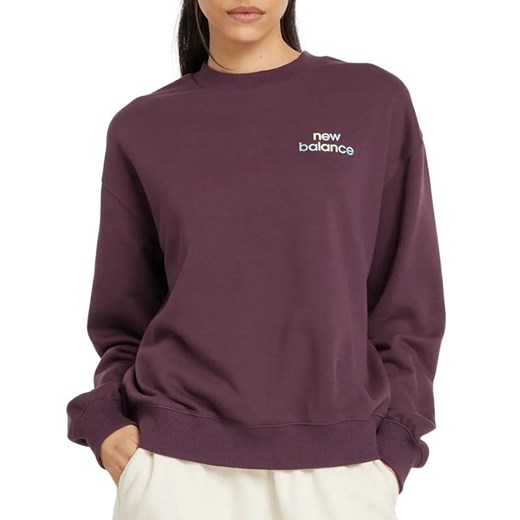 Bluza New Balance WT43559PLN - fioletowa ze sklepu streetstyle24.pl w kategorii Bluzy damskie - zdjęcie 177862336