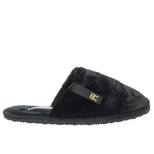 Klapki Tommy Hilfiger Comfort Home Slipper FW0FW08138-BDS - czarne ze sklepu streetstyle24.pl w kategorii Kapcie damskie - zdjęcie 177862409