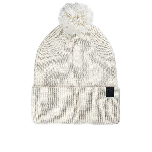 Czapka 4F WAW24ACAPU47211S - biała ze sklepu streetstyle24.pl w kategorii Czapki zimowe męskie - zdjęcie 177862429