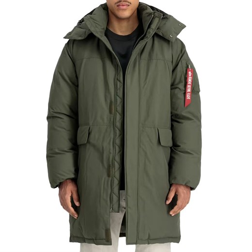 Kurtka Alpha Industries Puffer Parka 148124142 - zielona ze sklepu streetstyle24.pl w kategorii Kurtki męskie - zdjęcie 177862466