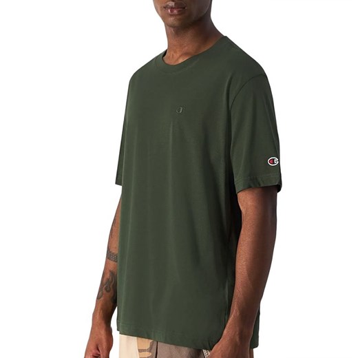 Koszulka Champion Tonal Logo Crewneck 220278-GS508 - zielona ze sklepu streetstyle24.pl w kategorii T-shirty męskie - zdjęcie 177862547