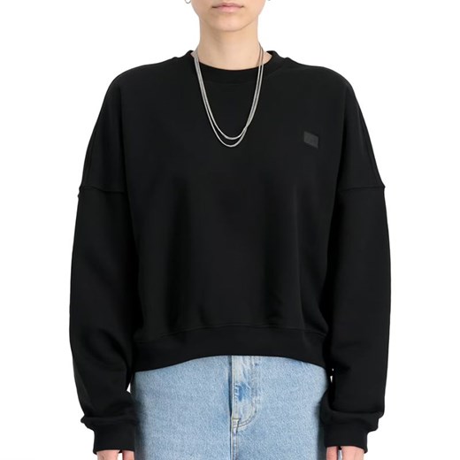 Bluza Alpha Industries Essentials RL Sweater WMN 14603003 - czarna ze sklepu streetstyle24.pl w kategorii Bluzy damskie - zdjęcie 177862576