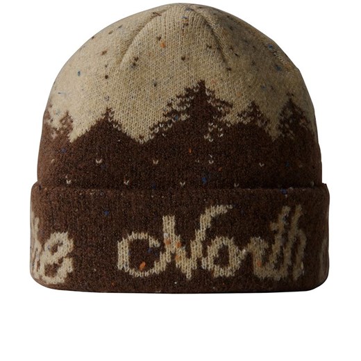 Czapka The North Face Cabin Mountainscape 0A887V9GI1 - brązowa ze sklepu streetstyle24.pl w kategorii Czapki zimowe męskie - zdjęcie 177862669