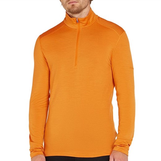 Koszulka Icebreaker Merino 200 Oasis Long Sleeve Half Zip Thermal B0436701K1 - pomarańczowa ze sklepu streetstyle24.pl w kategorii T-shirty męskie - zdjęcie 177862709