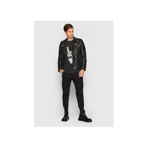 Serge Pariente Kurtka skórzana Hipster Czarny Regular Fit Serge Pariente XL MODIVO