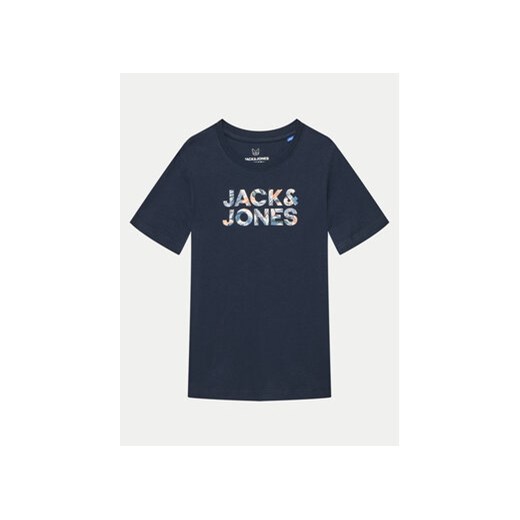 Jack&Jones Junior T-Shirt 12268854 Granatowy Regular Fit ze sklepu MODIVO w kategorii T-shirty chłopięce - zdjęcie 177868649