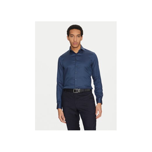 Calvin Klein Koszula K10K114316 Granatowy Slim Fit ze sklepu MODIVO w kategorii Koszule męskie - zdjęcie 177874165