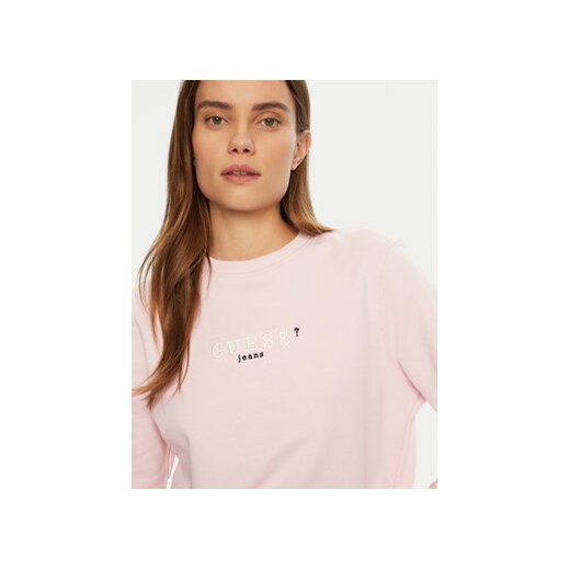 Guess Jeans Bluza W5RQ28 K68I4 Beżowy Regular Fit M MODIVO