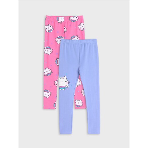 Sinsay - Legginsy 2 pack Koci Domek Gabi - fioletowy ze sklepu Sinsay w kategorii Spodnie dziewczęce - zdjęcie 177888468