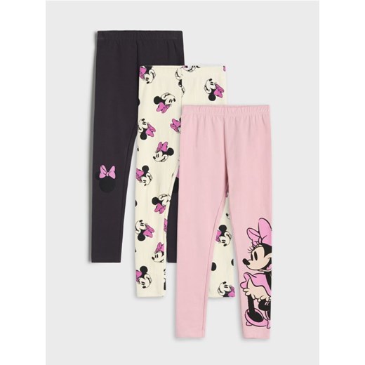 Sinsay - Legginsy 3 pack Myszka Minnie - różowy ze sklepu Sinsay w kategorii Spodnie dziewczęce - zdjęcie 177888476