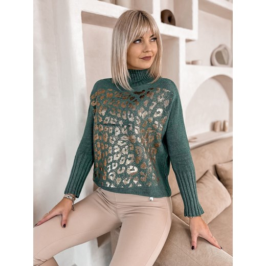 sweter burela zielony one size ze sklepu UBRA w kategorii Swetry damskie - zdjęcie 177889558