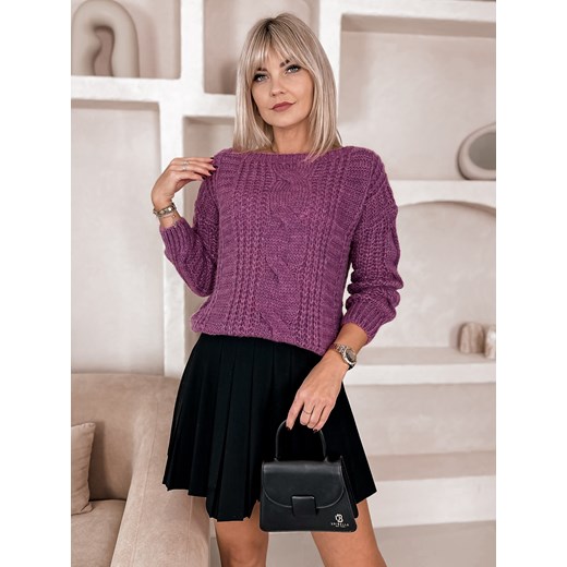 sweter flers fioletowy one size ze sklepu UBRA w kategorii Swetry damskie - zdjęcie 177889895