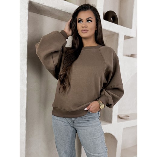 bluza serbi brązowa one size ze sklepu UBRA w kategorii Bluzy damskie - zdjęcie 177889997