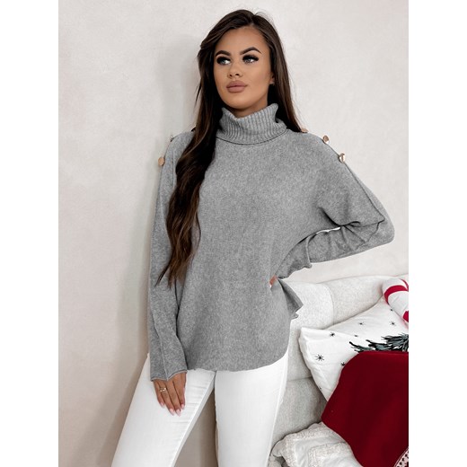 sweter branda szary one size ze sklepu UBRA w kategorii Swetry damskie - zdjęcie 177890205