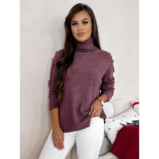 sweter branda liliowy one size ze sklepu UBRA w kategorii Swetry damskie - zdjęcie 177890219