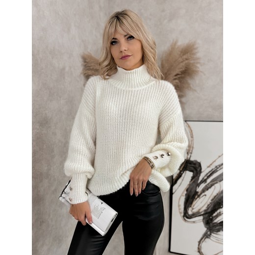 sweter tarina ecru one size ze sklepu UBRA w kategorii Swetry damskie - zdjęcie 177890566