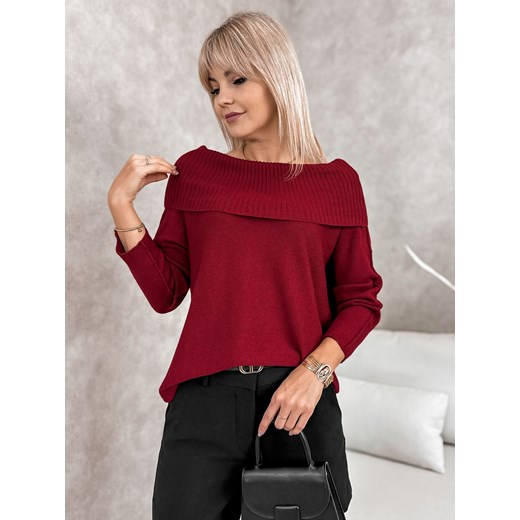 sweter manuelle bordowy one size ze sklepu UBRA w kategorii Swetry damskie - zdjęcie 177891028
