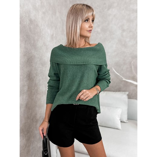 sweter manuelle khaki one size ze sklepu UBRA w kategorii Swetry damskie - zdjęcie 177891035