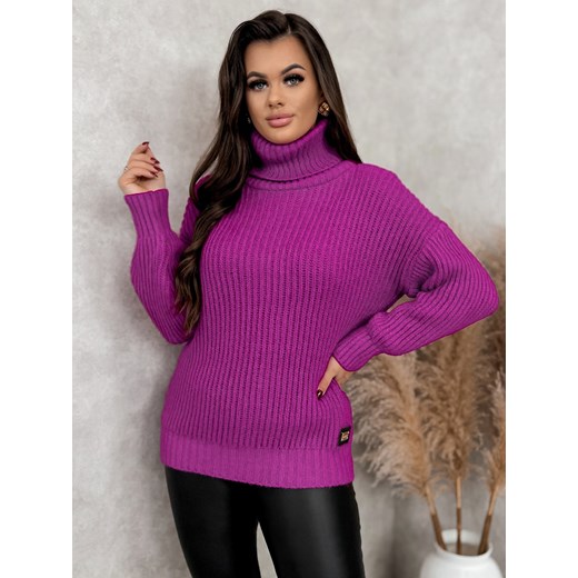 sweter saria fioletowy one size ze sklepu UBRA w kategorii Swetry damskie - zdjęcie 177891146