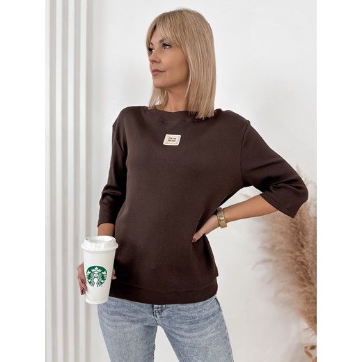 bluzka lastero brązowa one size ze sklepu UBRA w kategorii Bluzki damskie - zdjęcie 177891805