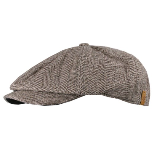 Lekko Ocieplony Męski Kaszkiet - Alties - Krój Peaky Blinders - Beż CPAALTSkaszk11PEAKYbz ze sklepu JegoSzafa.pl w kategorii Kaszkiety męskie - zdjęcie 177892177