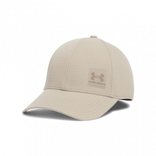 Męska czapka z daszkiem Under Armour Iso-chill Armourvent STR - beżowa ze sklepu Sportstylestory.com w kategorii Czapki z daszkiem męskie - zdjęcie 177894796
