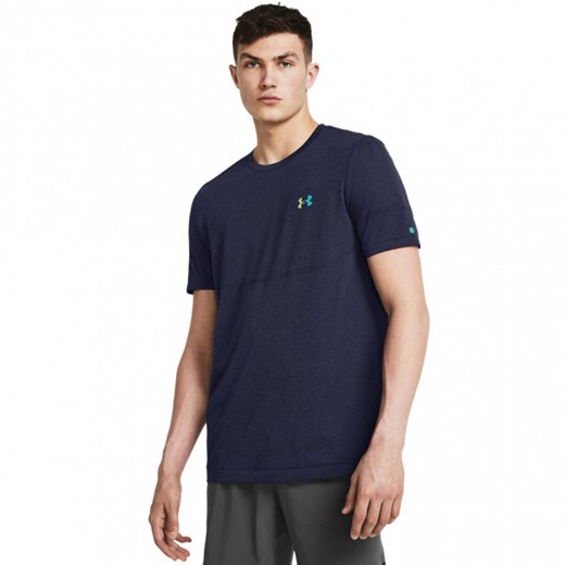 Męska koszulka treningowa Under Armour UA Vanish Elite Seamless SS - granatowa ze sklepu Sportstylestory.com w kategorii T-shirty męskie - zdjęcie 177894895