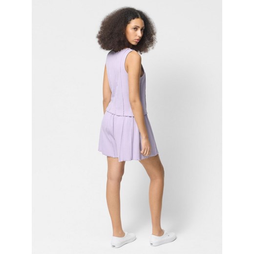 Damskie spodenki casual Outhorn OTHWSS24TSHOF386 - fioletowe ze sklepu Sportstylestory.com w kategorii Szorty - zdjęcie 177895147