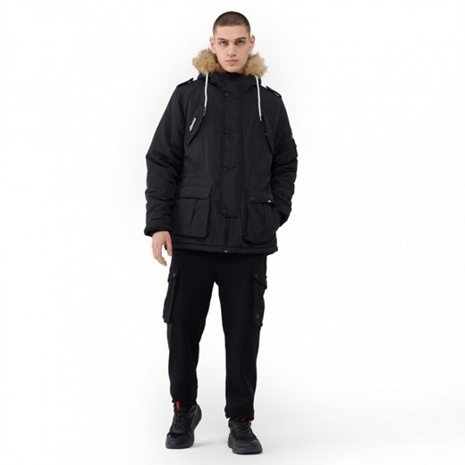 Męska kurtka parka zimowa Ellesse Blizzard - czarna ze sklepu Sportstylestory.com w kategorii Kurtki męskie - zdjęcie 177895398