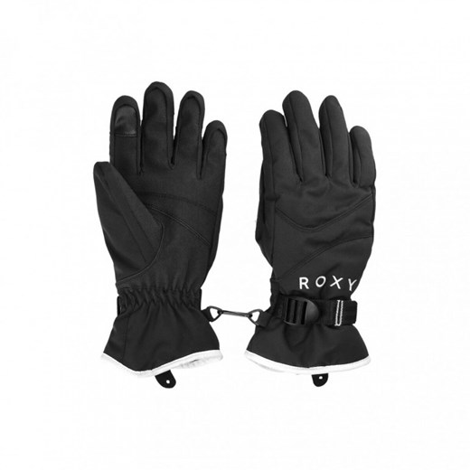 Damskie rękawiczki narciarskie Roxy Jetty Solid Mitten - czarne ze sklepu Sportstylestory.com w kategorii Rękawiczki damskie - zdjęcie 177895426