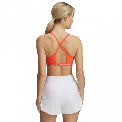 Biustonosz treningowy Under Armour UA Crossback Low Bra - pomarańczowy ze sklepu Sportstylestory.com w kategorii Biustonosze - zdjęcie 177895568