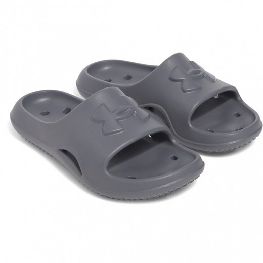 Damskie klapki Under Armour UA W Locker V SL - szare ze sklepu Sportstylestory.com w kategorii Klapki damskie - zdjęcie 177895839